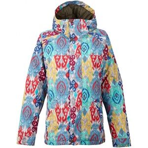 Burton dryride radiant kazbah tye dye ikat multicolor snowboard hooded jacket M